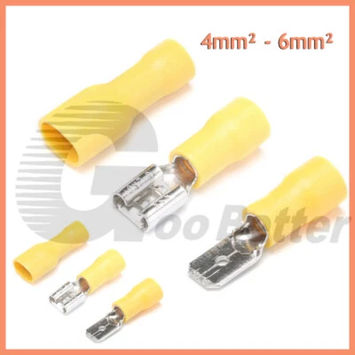 Insulated Male Female Spade Terminals Crimp Connector Electrical Terminal Wiring - Image 1 of 4