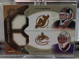 MARTIN BRODEUR / LUONGO 2010-11 Upper Deck SPx Winning Combos Duel Jersey