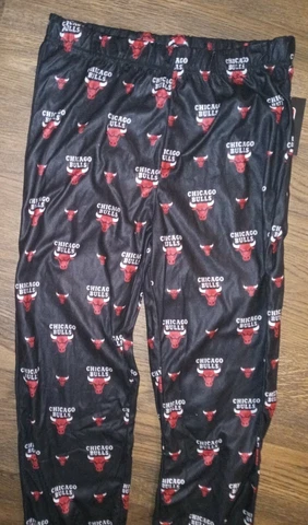NBA Mens Chicago Bulls LOGO PAJAMAS PJs PANTS BLACK Pajamas Sz S M L NWT Cover
