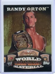 Carta Inserto Materiale Campionato del Mondo Topps WWE RANDY ORTON 2010 #W9 - Foto 1 di 2