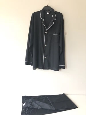 Conjunto de pijama vintage Oscar de la Renta blanco para mujer talla 2XL alto hecho en EE. UU. negro Foto 1 de 4