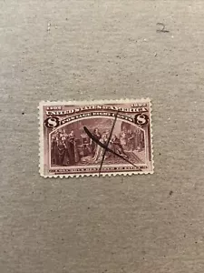 US Stamp Scott # 236...1893-..8 Cent Columbian..Used-Ng-different Cancels - Picture 1 of 2
