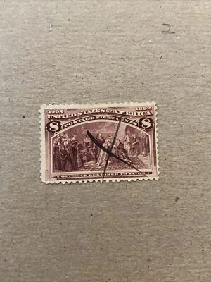 US Stamp Scott # 236...1893-..8 Cent Columbian..Used-Ng-different Cancels - Image 1 of 2