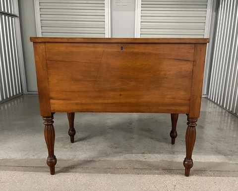 Antique Kentucky or Tennessee Sheraton Cherry Sugar Chest ca 1830 Southern Cover