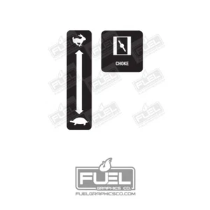 Custom Lawnmower Tractor Skid Loader Bobcat Vinyl Decal Throttle and Choke Set - Picture 1 of 2