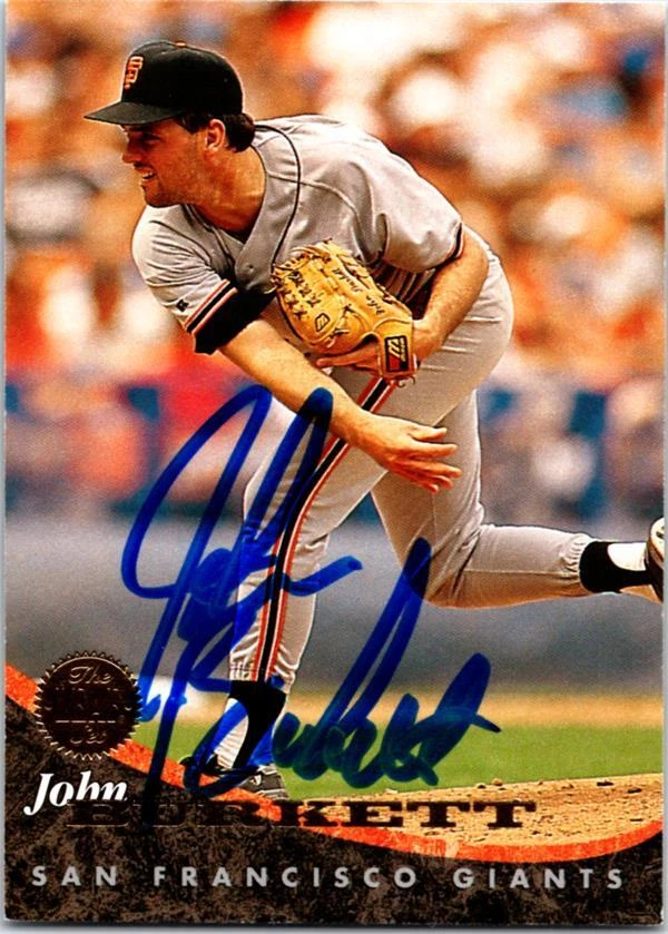 John Burkett autographed Baseball Card (San Francisco Giants) 1994 Leaf #73 - Image 1 of 1