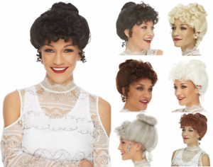 1900 GIBSON GIRL COSTUME WIG UPSWEEP VICTORIAN LADY CURLY BUN OLD WEST SALOON 