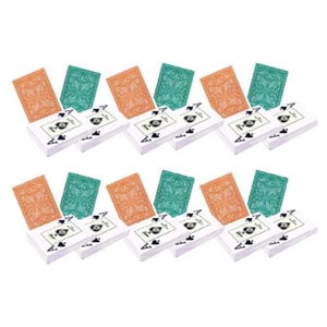 12 Decks Fournier 2818 Plastic Playing Poker Cards 6 Green 6 Orange F29817 - Picture 1 of 1