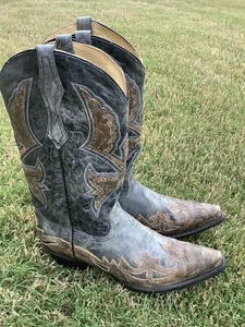Corral Stiefel Overly Snip Toe Cowboy Größe 10,5 abgenutzt SCHÖN - Bild 1 von 18