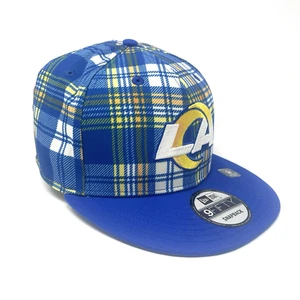 New Era 9FIFTY Los Angeles Rams Sideline Statement Plaid Snapback Hat Cap Blue - Picture 1 of 15