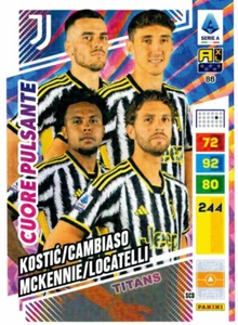 PANINI CALCIATORI ADRENALYN XL TITANS 2024 CARD N. 86 CUORE PULSANTE JUVENTUS - Picture 1 of 2
