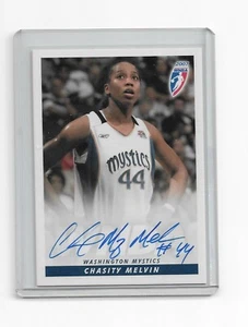 Autographed Chasity Melvin 2007 WNBA Rittenhouse Signature Card Mystics - Picture 1 of 2