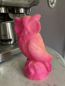 vintage OWL wax candle Price’s novelty vgc collector’s Pink Neon Ombré  RARE