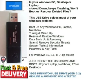 LOST YOUR PICTURES & VIDEO ON YOUR CAMERA MEMORY CARD? RECOVERY 64GB USB STICK - Picture 1 of 6