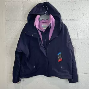 Chaqueta con capucha Columbia Laurelwoods II Interchange para mujer azul marino/púrpura mediana - Imagen 1 de 12