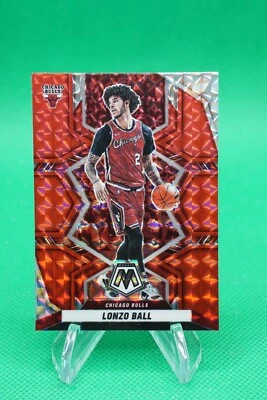 2021-22 Mosaic Base Mosaic Red #33 Lonzo Ball Chicago Bulls BG6 - Image 1 of 2