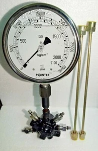 Spherical Common Fuel Rail with 2100 Bar High Pressure Gauge & 4 Pressure Pipes - Picture 1 of 3
