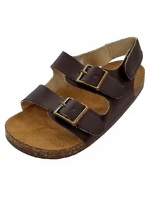 Infant Boys & Girls Strappy Brown Sandals Baby Shoes 2 - Picture 1 of 1