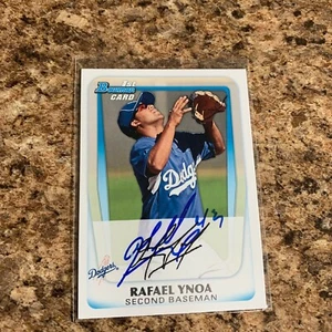 Rafael Ynoa Signed 2011 Bowman Auto Rc Los Angeles Dodgers - Picture 1 of 1