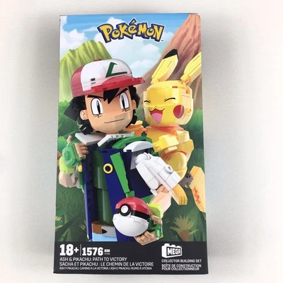 Pokémon Ash & Pikachu Path to Victory MEGA  Mattel Collector Building 1576 PCS - Image 1 of 4