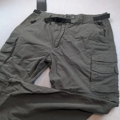Pantalones cargo convertibles con cinturón BC Clothing para hombre 2XL X 30 P9 Foto 1 de 4