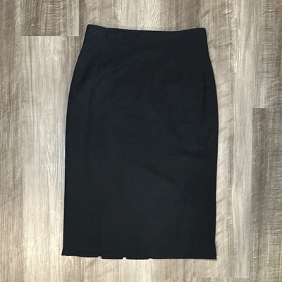 Escada New Wool Fringe Vent Back Skirt - 38 (US 8) - Image 1 of 4