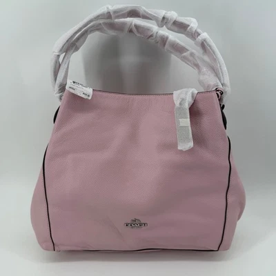 Coach Pebbled Leather Edie 31 Shoulder Bag SV PETAL Pink – NWT 36464 - Image 1 of 4