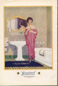 Magazine Ad - 1923 - Standard Plumbing Fixtures - Art Deco - (#3) - Picture 1 of 1