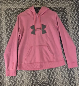 Under Armour Hoodie Womens Large Pullover Sweatshirt Casual Athletic Embroidered - Picture 1 of 4