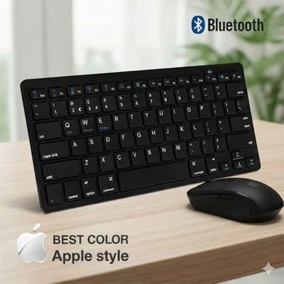 Ultra-Slim Bluetooth Keyboard & Wireless Mouse Set for PC, Laptop, Tablet Mac UK - Image 1 of 4