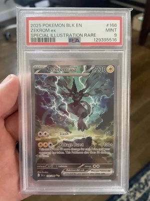 2025 Pokemon Zekrom EX #166 Black Bolt PSA 9 - Image 1 of 2