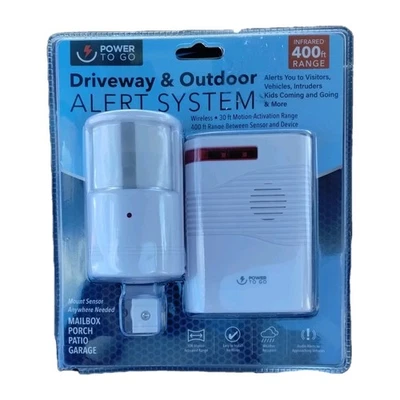 Power To Go Security Wireless Driveway Alert System New Range 400 Ft. Infrared - Image 1 of 2