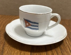 Small White Star Flag Steamship Cup & Saucer Restaurant China Advertising - Picture 1 of 14