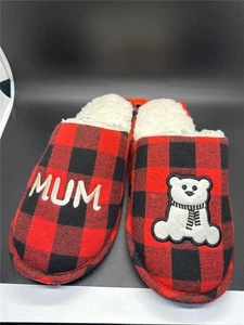 Pantofole donna mamma, mamma orso bufalo check plaid med/large nuove con etichetta - Foto 1 di 5