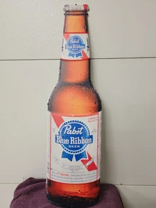 NEW Pabst Beer PBR Metal / Tin Bottle Sign 24x6.25 Inches - Picture 1 of 7
