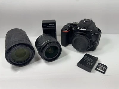 Nikon D5600 DSLR Camera with 18-55mm VR / 70-300mm VR Shutter - Tested - Image 1 of 4