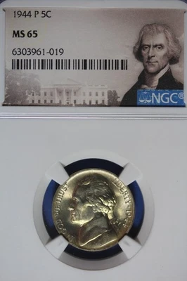 1944 P NGC MS65 JEEFERSON NICKEL #B51204 - Image 1 of 2