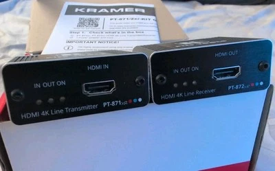 Kramer PT-871/2XR-KIT 4K EXTENDER HDMI, transmitter and receiver, NEW!! - Image 1 of 4