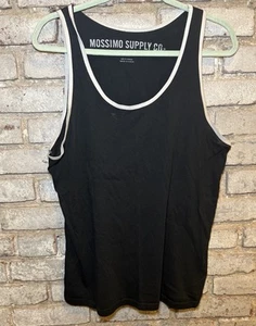 Mossimo Supply Co. Tank Top Men’s Size Large Black White Muscle Sleeveless Tee - Picture 1 of 5