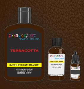 Leather Repair Paint Dye Restoring Colour scratches TERRACOTTA BROWN - Picture 1 of 5