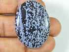100% Natural Snowflake Obsidain Oval Cabochon Loose Gemstone 29X40x07mm P170