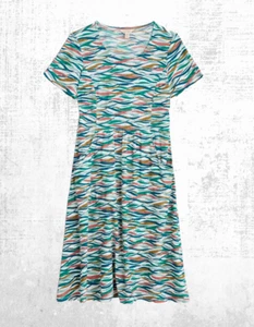 Ex Seasalt Women’s Short Sleeve Fit and Flare Dress in Tide Wave White - Picture 1 of 5