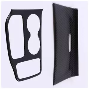 Front Center Gear Shift Panel Cover Trim For 14-21 Jeep Grand Cherokee Set Fiber - Picture 1 of 3