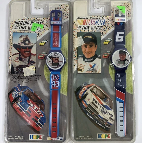 Set Of Two (2) Action Watch NASCAR Factory Sealed Vintage 1992 R Petty M Martin Cover