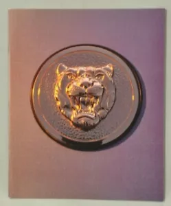 Jaguar 1991 XJS Prospekt mit geprägtem Katzenkopf auf Deckel - Bild 1 von 5