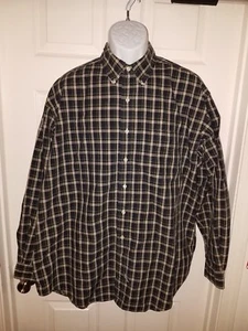 Ralph Lauren Cotton Dress Shirt Long Sleeve Extra Large XL blue green yellow - Picture 1 of 4