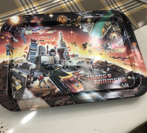 Transformers 1986 TV Dinner Tray Metroplex Hasbro Rare- Good Condition Cover