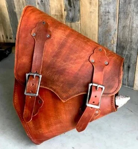 Harley Softail Saddle Bag 201 2000-2025 Kit de montaje de cuero con resorte distre marrón - Imagen 1 de 4