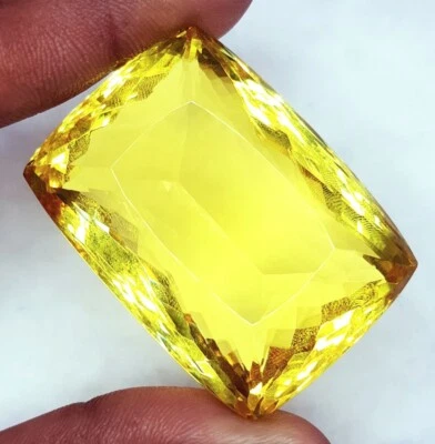 Certified Citrine 255+ Ct Loose Gemstone Transparent Cushion Cut Gems R468 - Image 1 of 4