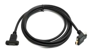 SYSTEM-S USB 3.1 Gen 2 Kabel 2 m Typ C Stecker zu Buchse Doppel Schraube Up - Zdjęcie 1 z 4